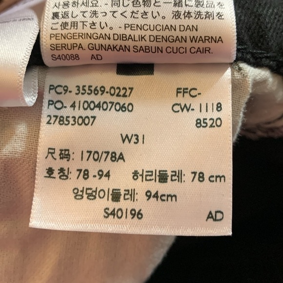 Levi’s 569 Black Loose Straight Denim Shorts size 31 - Picture 11 of 11